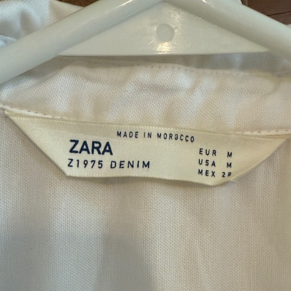 Zara White Button-Down Dress with Black Accents - Picture 5 of 7
